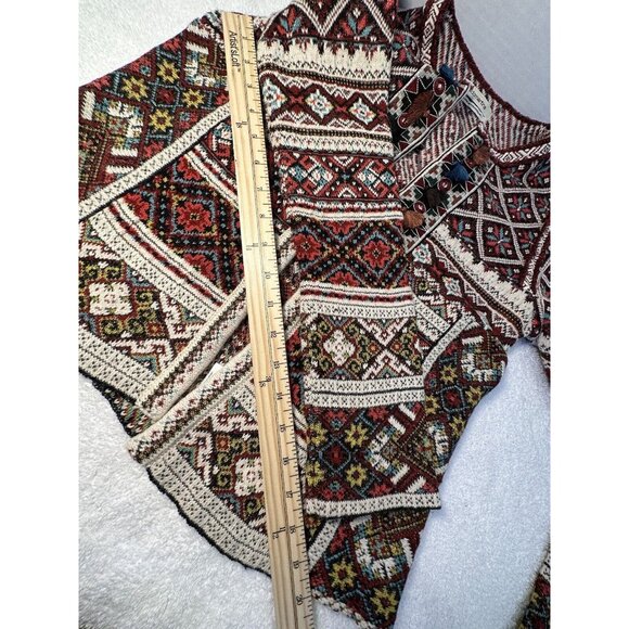 ALDO MARTINS (Anthropologie) Inverness Red Wool/Alpaca Cardigan, Size Small - Picture 14 of 14